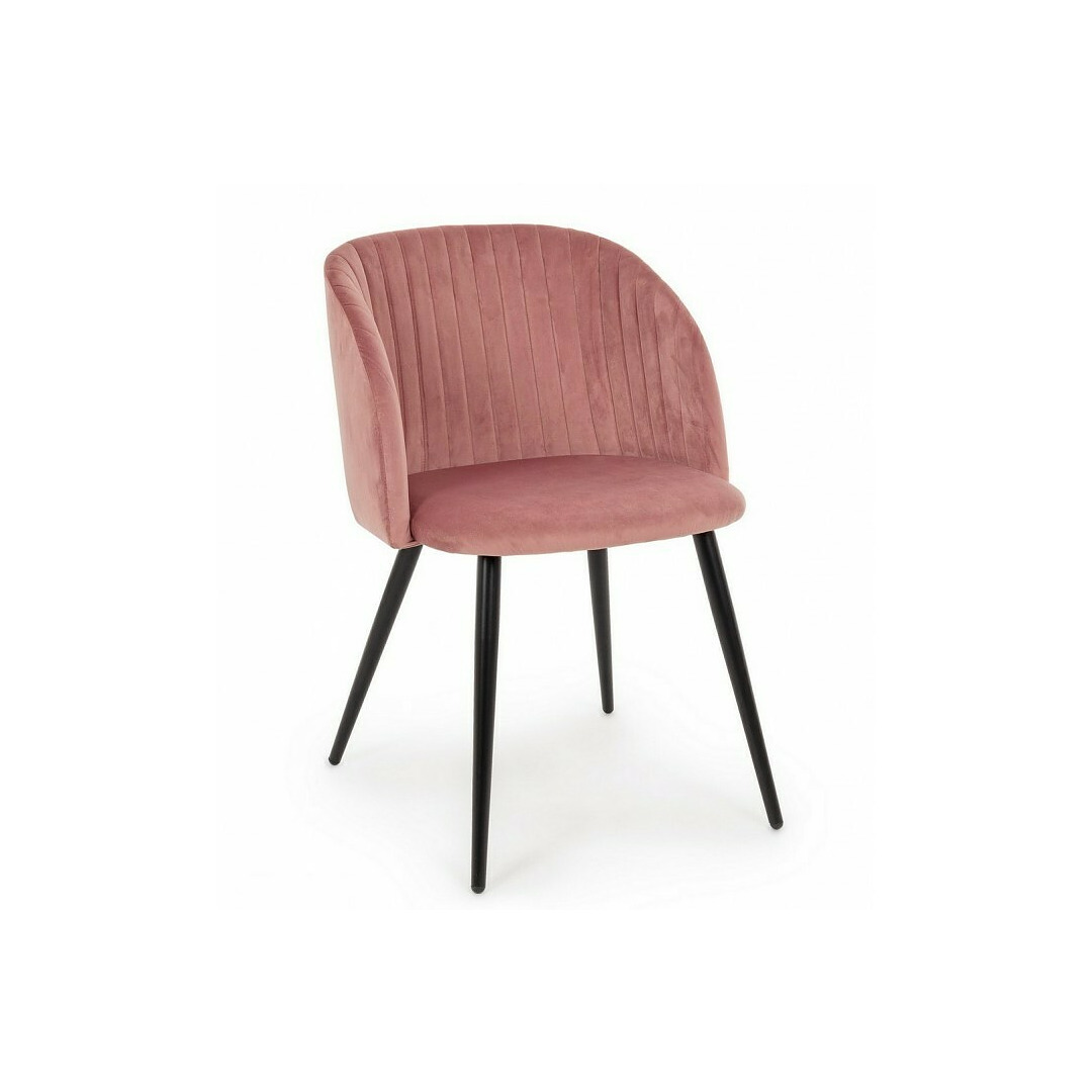Kėdė Queen, aksomas, rožinės spalvos, 2 vnt.