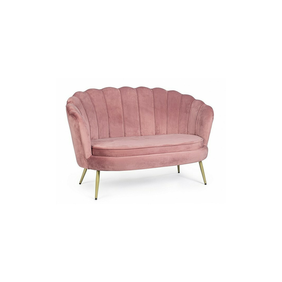 Sofa Giliola, dvivietė, kreminės rožinės spalvos
