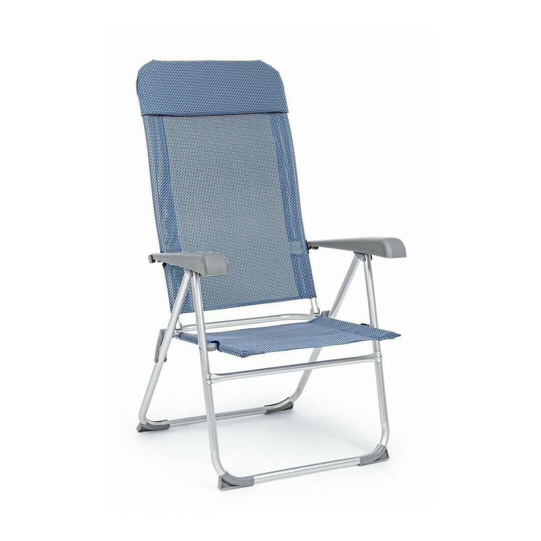 Lauko kėdė-gultas Cross, aukštas atlošas, mišrios mėlynos spalvos, 2 vnt.