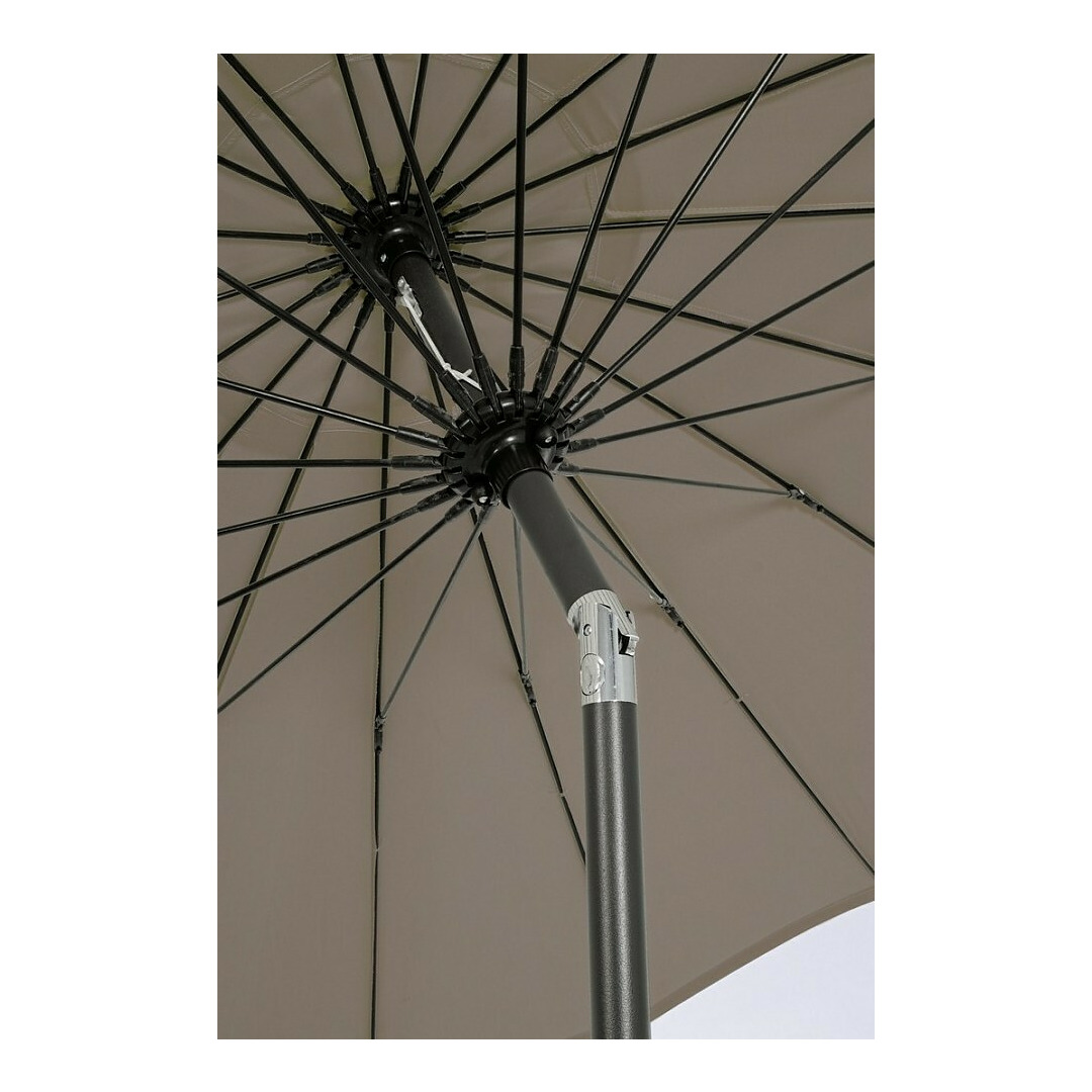 Lauko skėtis Atlanta, tamsiai pilkos / pilkšvai rudos spalvos, 270 cm