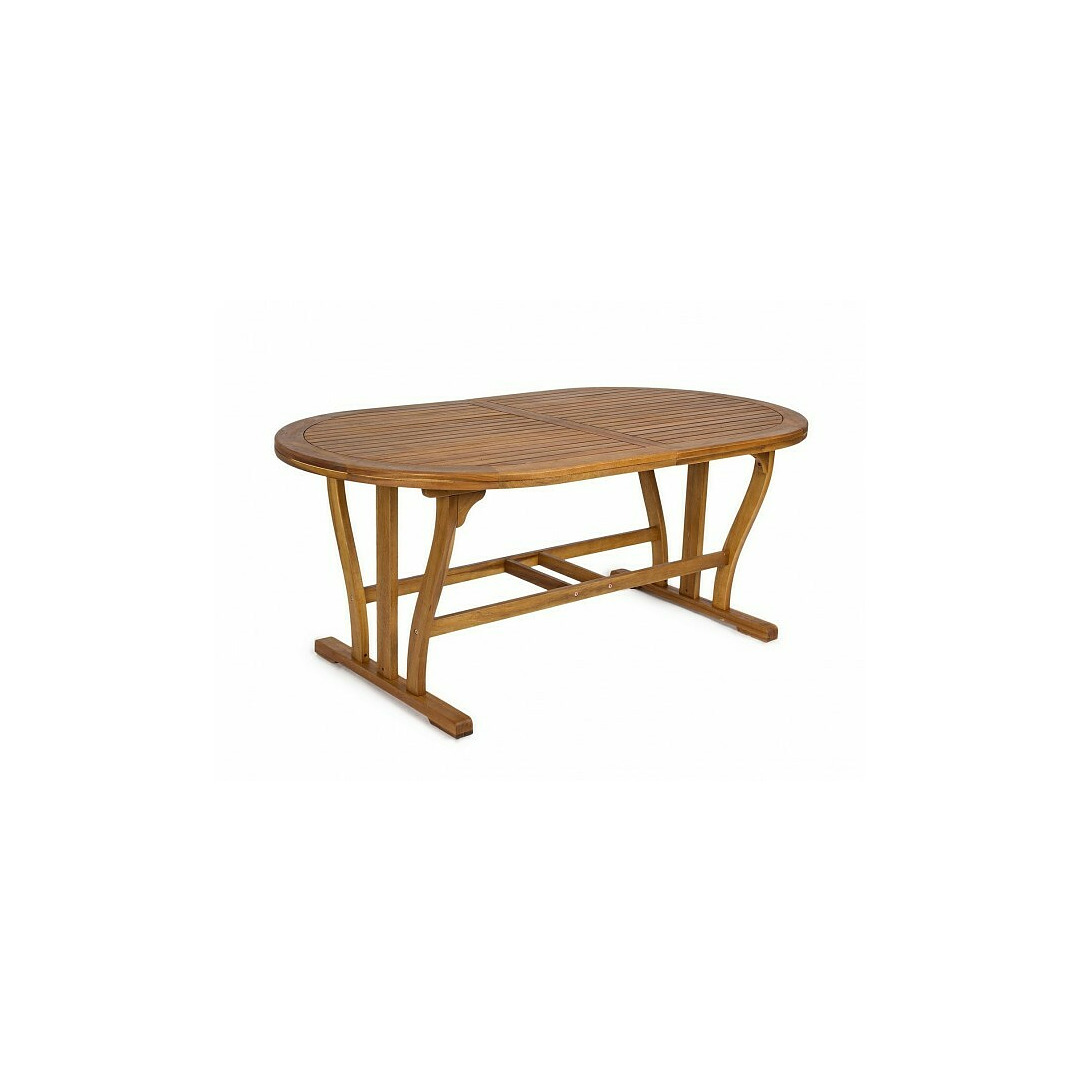 Lauko stalas su prailginimu Noemi, ovalo formos, 180-240x100 cm