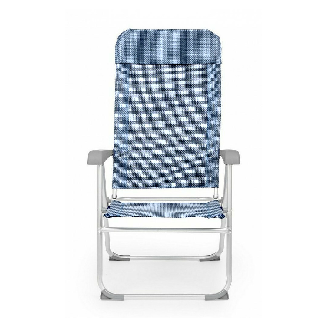 Lauko kėdė-gultas Cross, aukštas atlošas, mišrios mėlynos spalvos, 2 vnt.