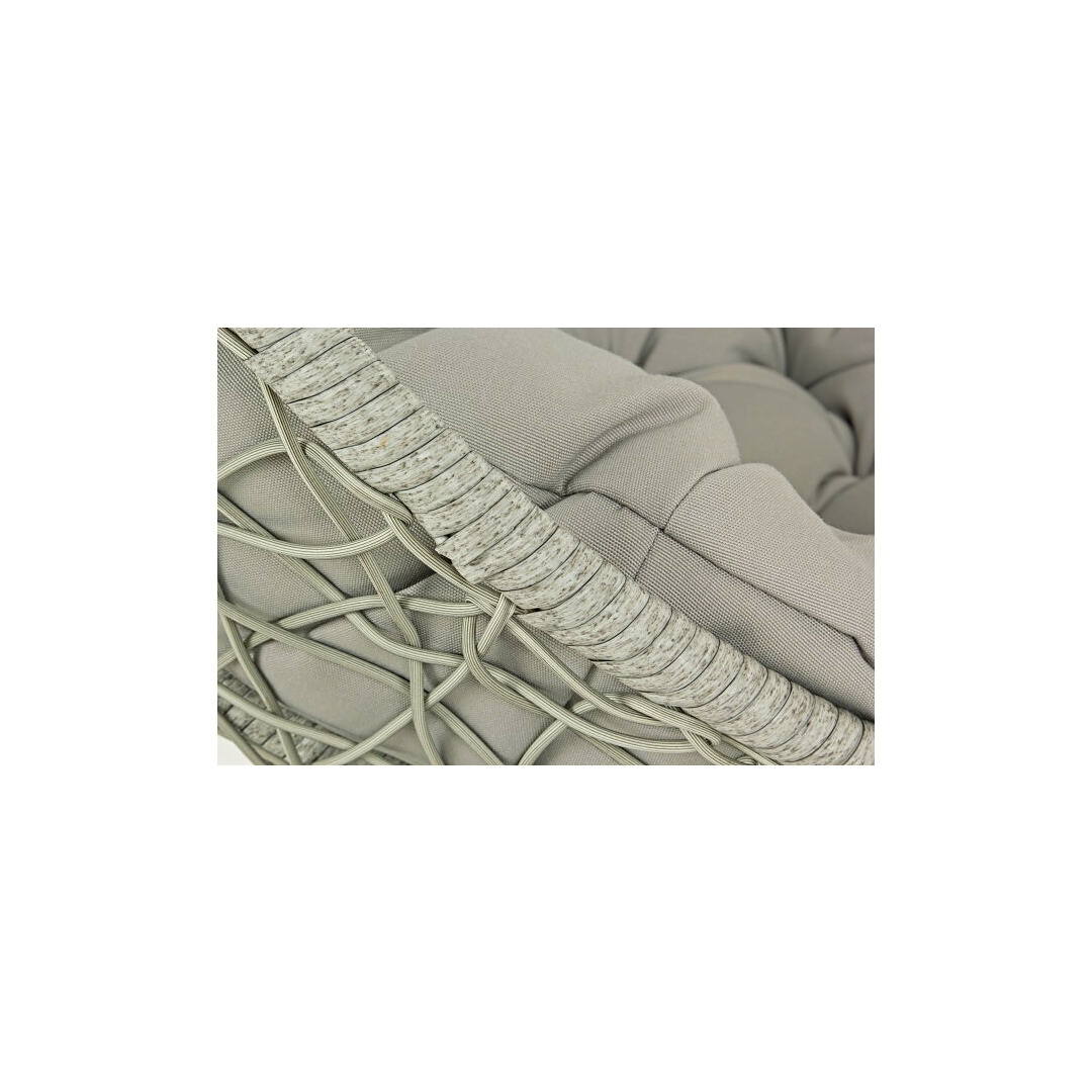 Krėslas Amirantes, pakabinamas, su pagalvėlėmis, pilkos spalvos