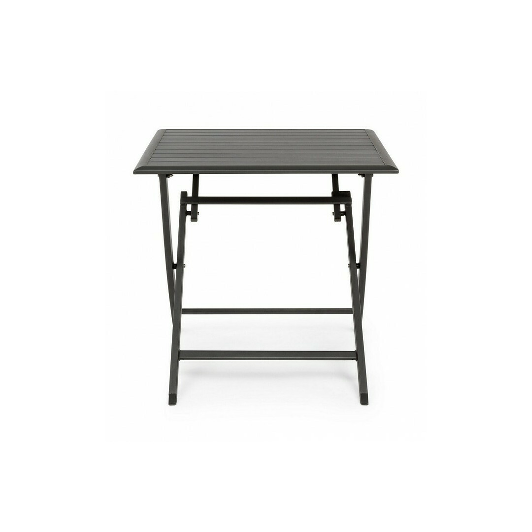 Lauko stalas Elin, sulankstomas, tamsiai pilkos spalvos, 70x70 cm