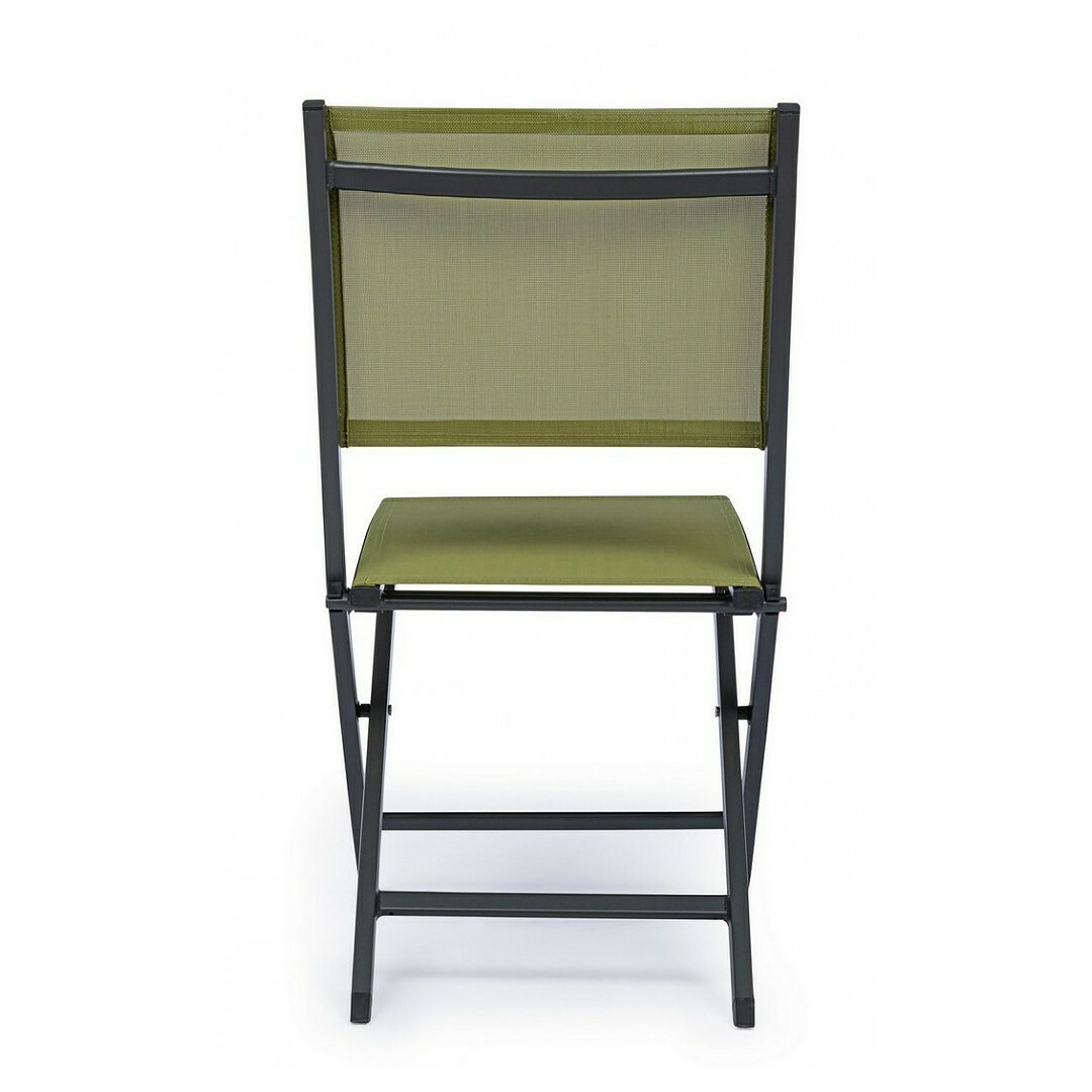 Sulankstoma lauo kėdė Elin, tamsiai pilkos / žalios spalvos, 4 vnt.