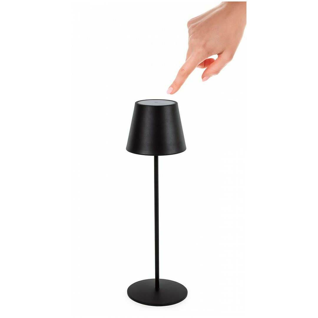 Nešiojamas šviestuvas Etna, LED, juodos spalvos, aukštis 38 cm