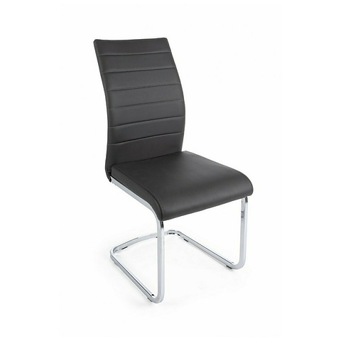 Kėdė Myra, dirbtinė oda, tamsiai pilkos spalvos, 4 vnt.