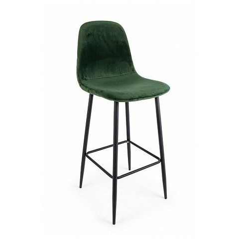 Baro kėdė Irelia, aksomas, tamsiai žalios spalvos, 2 vnt.