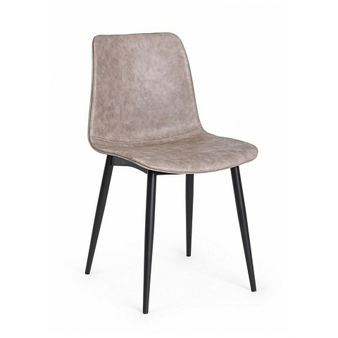Kėdė Kyra, dirbtinė oda (smėlio spalvos), 2 vnt.