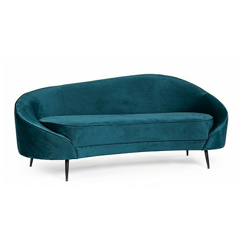 Sofa Seraphin, dvivietė, žaliai mėlynos spalvos