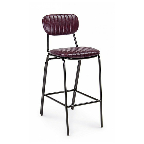 Baro kėdė Debbie, vintažo stilius, tamsiai raudonos spalvos