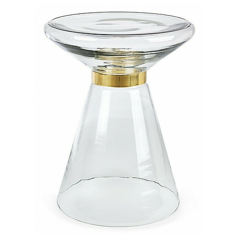Kavos staliukas Azmin, stiklas, permatomas, skersmuo 36 cm