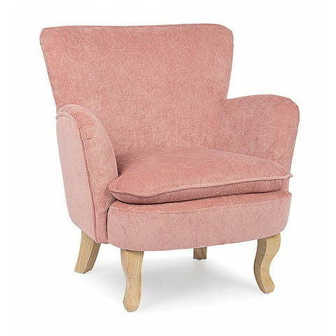 Fotelis Chenille, rožinės spalvos