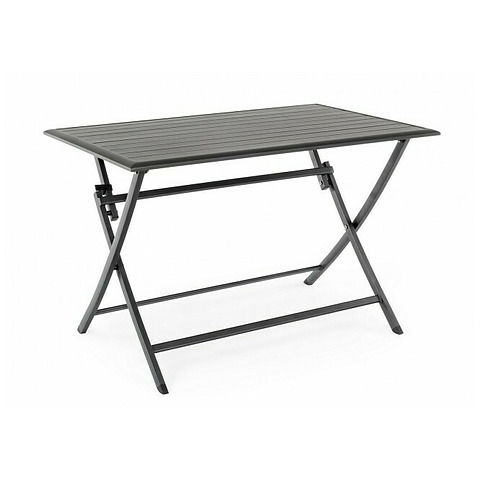 Lauko stalas Elin, sulankstomas, tamsiai pilkos spalvos, 70x70 cm