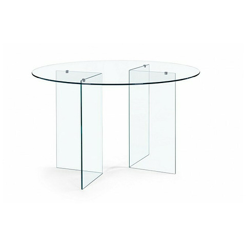 Valgomojo stalas Iride, apskritos formos, stiklas, skersmuo 130 cm