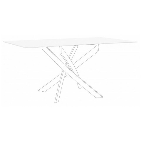 Stalviršis stalui George, stačiakampės formos, baltos spalvos, 160x90