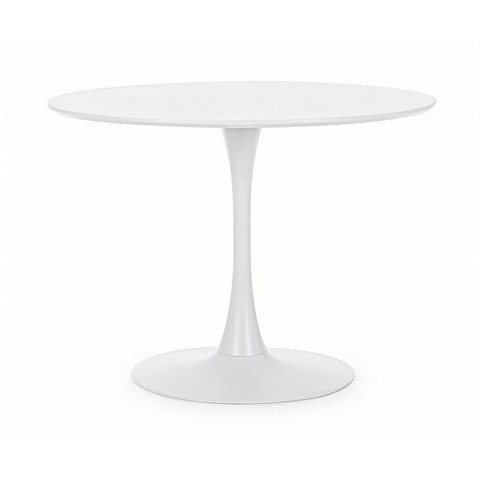 Valgomojo stalas Bloom, baltos spalvos, skersmuo 100 cm