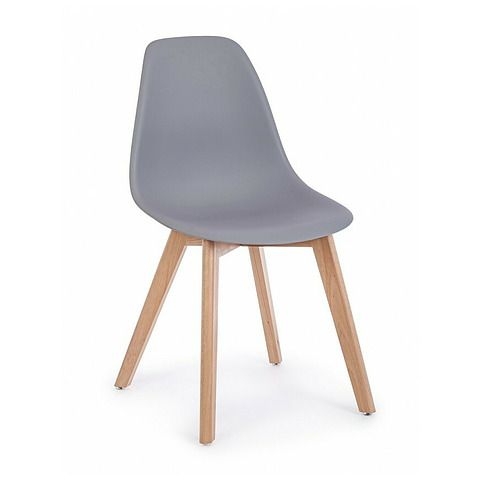 4-ių valgomojo kėdžių komplektas System, pilkos spalvos