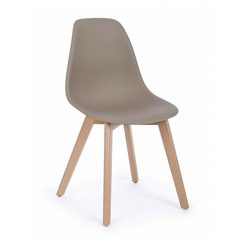 4-ių valgomojo kėdžių komplektas System, pilkšvai rudos spalvos