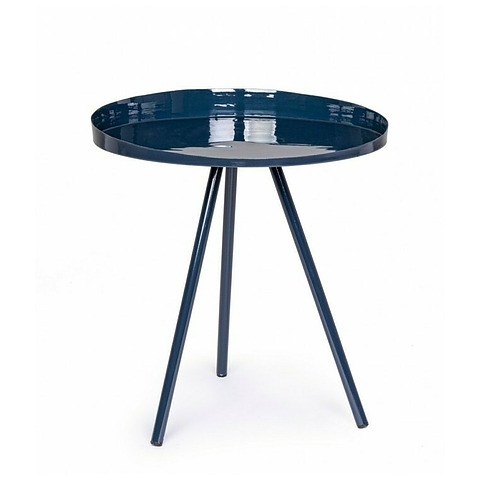 Šoninis staliukas Anchita, mėlynos spalvos, 46.5x46