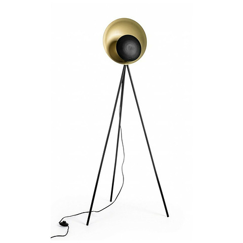 Pastatomas šviestuvas Design, trikojis, juodos-auksinės spalvos