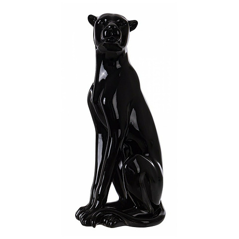 Statula leopardas Olympus, juodos spalvos, aukštis 60 cm