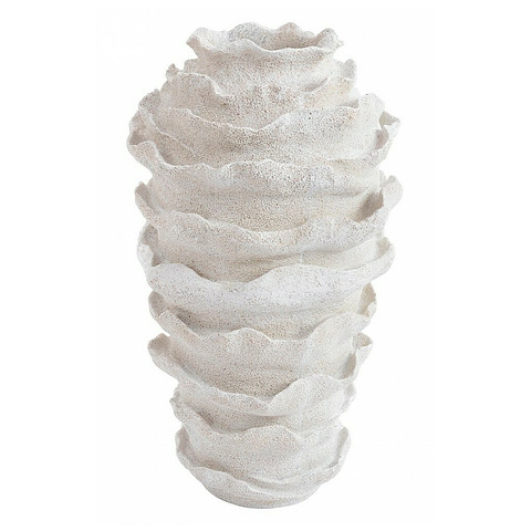 Vaza Pavo, apskritos platėjančios formos, baltos spalvos, aukštis 72.5 cm