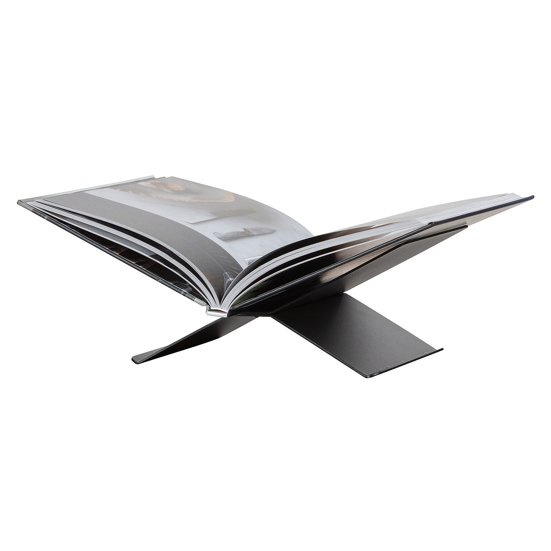 Knygų stovas Brook, horizontali, metalas (juoda)