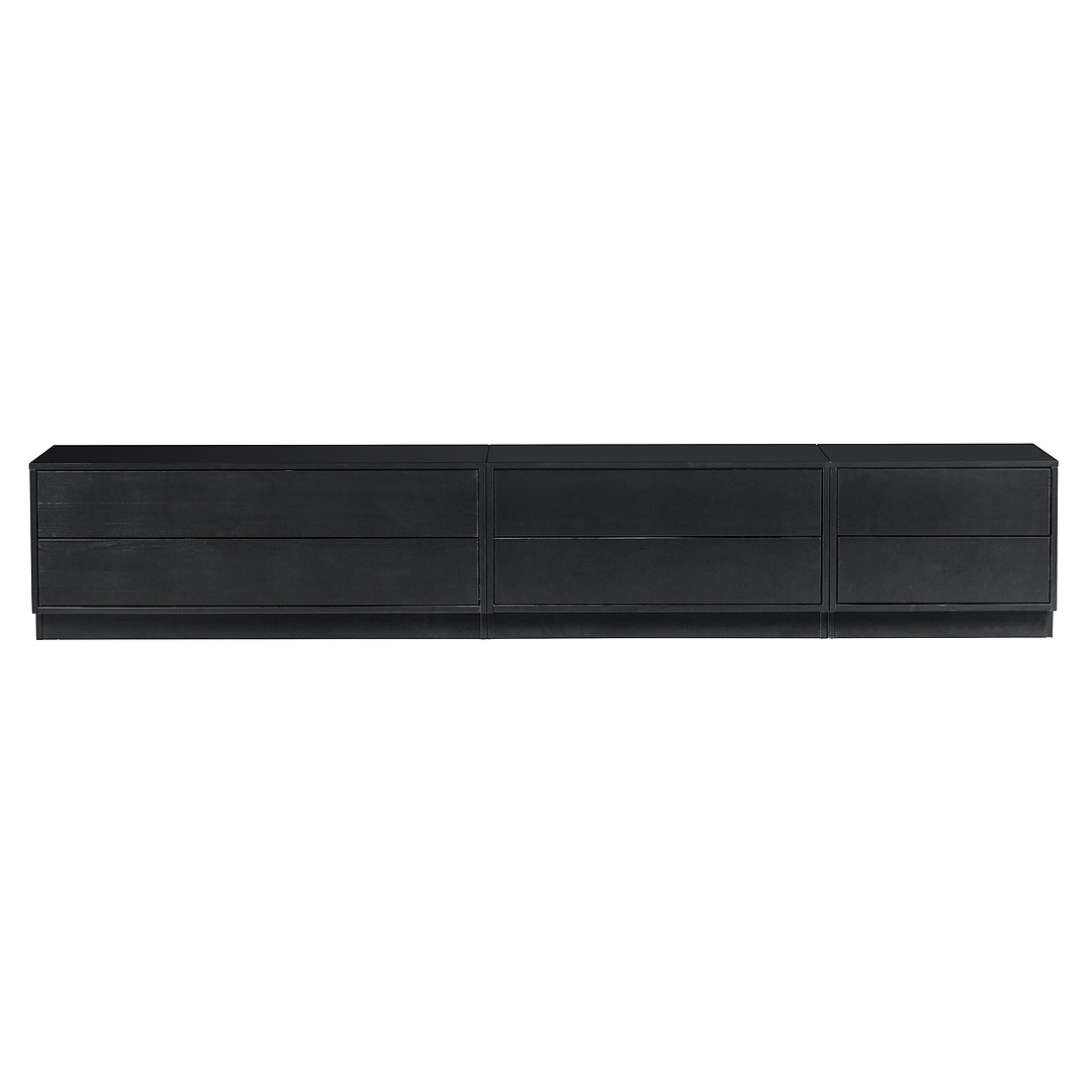 Televizoriaus staliukas Finca, 50 cm, pušis (juoda)