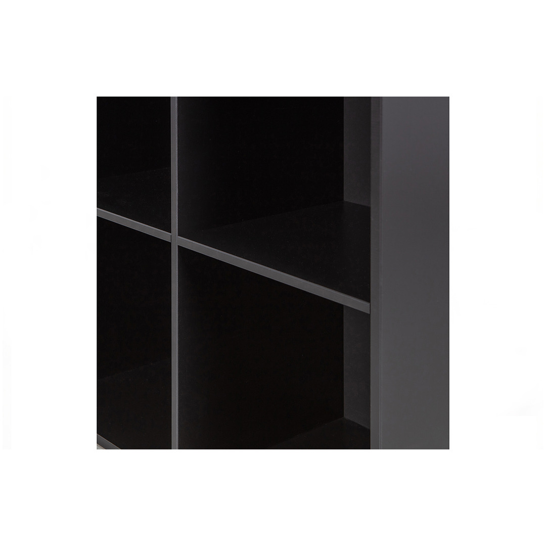 Spintelė Vt, apatinė, su keturiomis atviromis lentynomis, metalo rėmas (juoda)