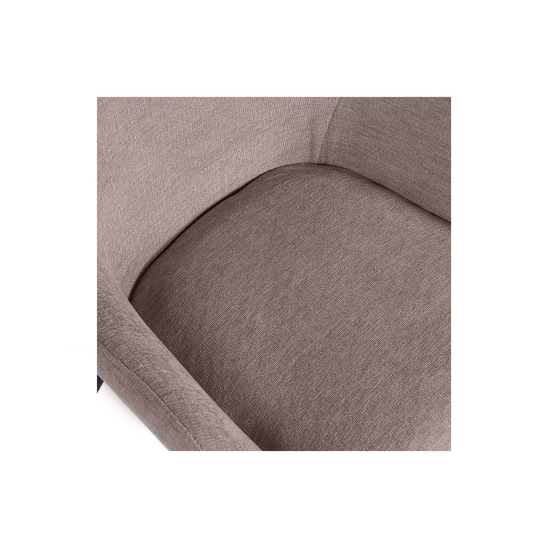 2-jų valgomojo kėdžių komplektas Vos, austinis audinys (pilkai ruda)