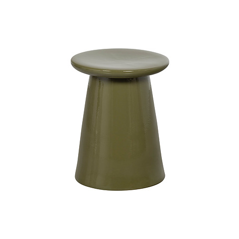 Taburetė Button, 45x35 cm skersm., keramika (šiltai žalia)