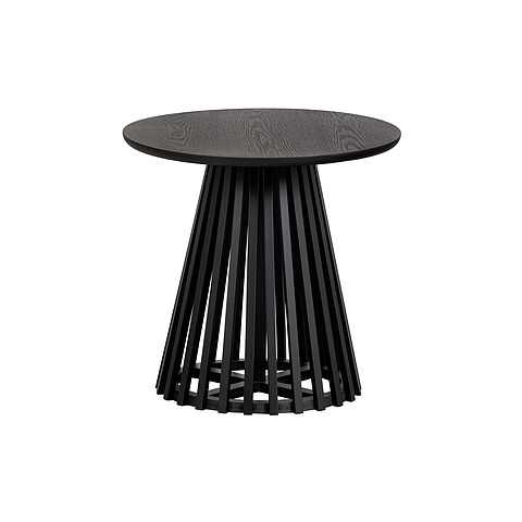 Kavos staliukas Slats, aukštas, 48x50 cm skersm., medis (juoda)