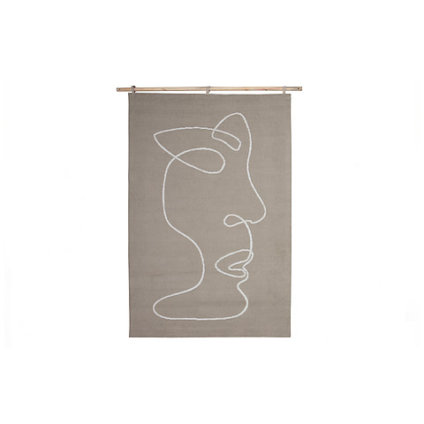 Gobelenas Zeno, 160x230 cm (pilkšvai žalia) (galima naudoti ir kaip kilimą)