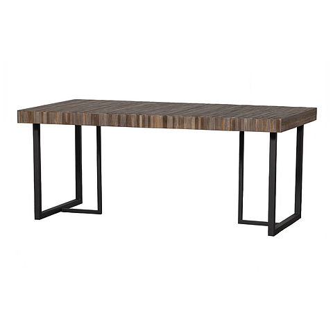 Valgomojo stalas Maxime, 180x90 cm, perdirbta mediena (natūrali)