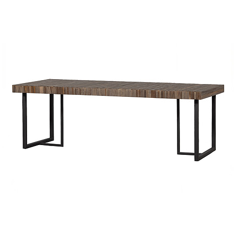 Valgomojo stalas Maxime, 200x90 cm, perdirbta mediena (natūrali)