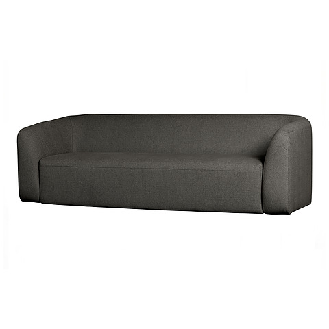Sofa Sloping, trivietė (pilka / juoda)