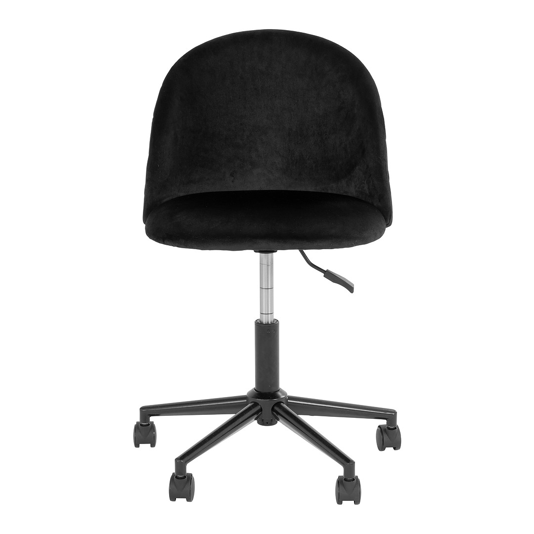Biuro kėdė Geneve, velvetas, juodos kojos (juoda)