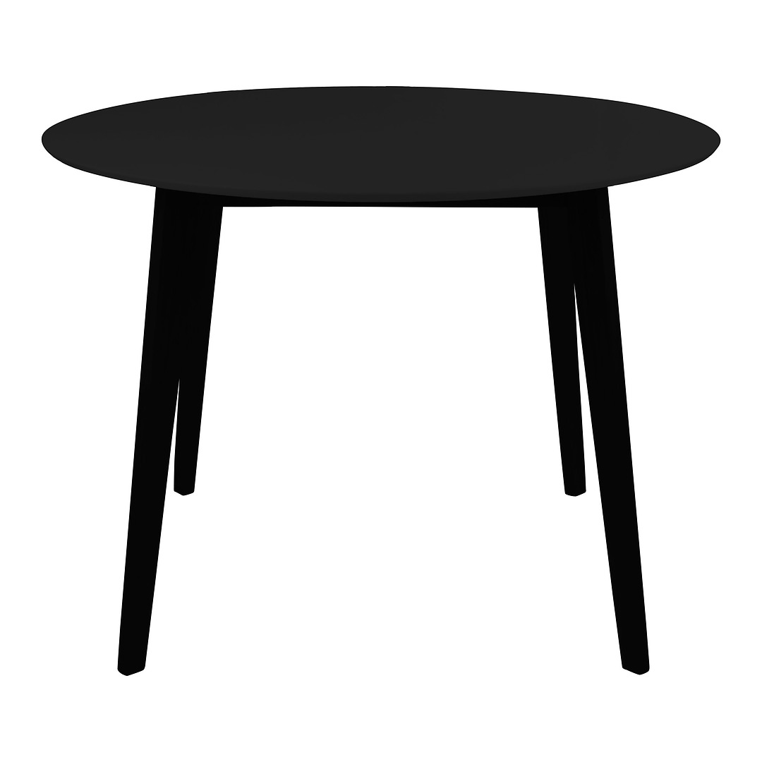 Valgomojo stalas, 75x105 cm skersm. (juoda)