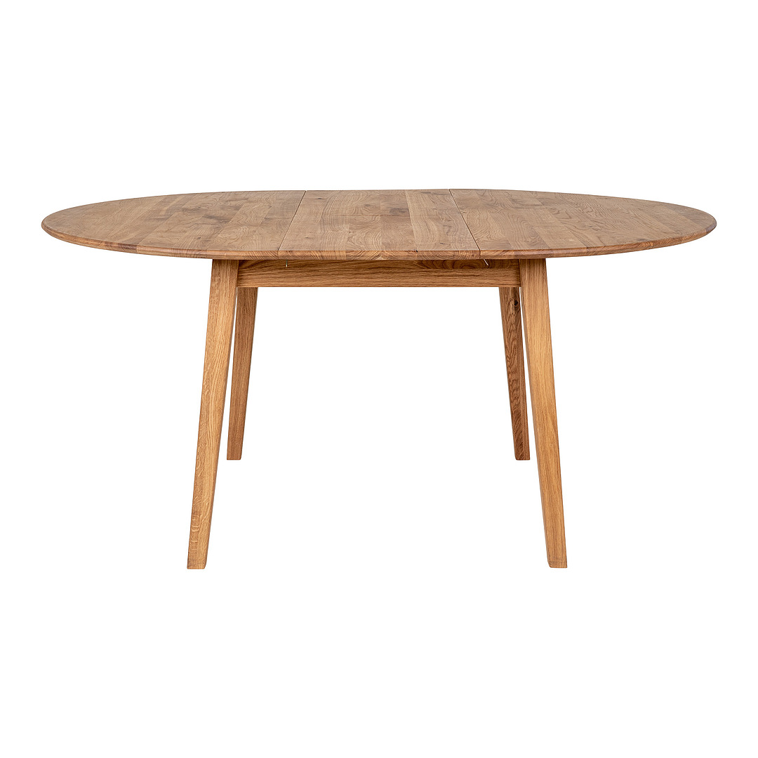 Valgomojo stalas Mertz, integruota ilginamoji plokštė, atverčiama į abi puses, 118x118-158x75 cm
