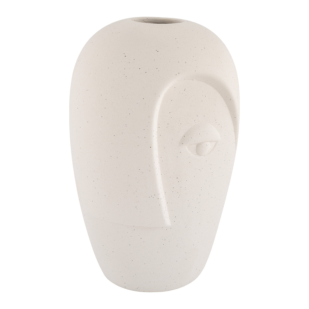 Vaza, su veidu, 12,5x13x19.5 cm, keramika (smėlinė)