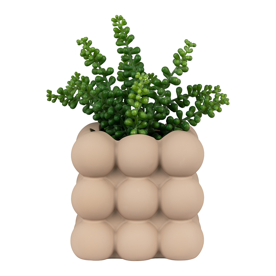 Vazonas Flowerpot, 13.5x13.5x13 cm, keramika (ruda)