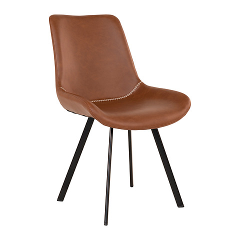 Valgomojo kėdė Memphis, dirbtinė oda (ruda / juoda), 2 vnt.