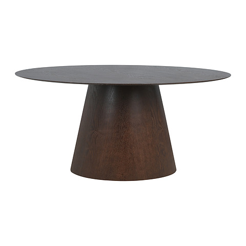 Valgomojo stalas Bolton, ovalus, riešutmedžio mediena, 90x160x75 cm