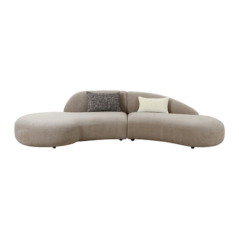 Sofa Venice, su 2 pagalvėlėmis, šenilas (natūrali)