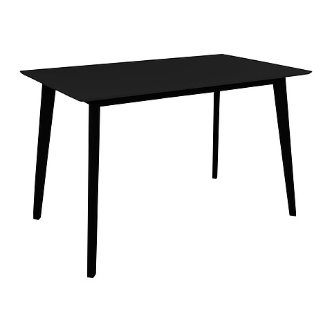 Valgomojo stalas, 120x70x75 cm (juoda)
