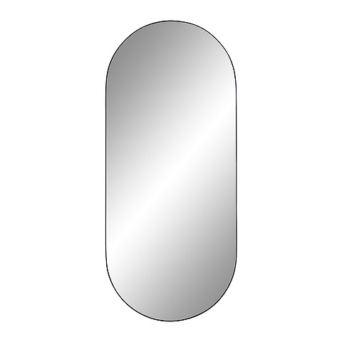 Ovalus veidrodis Jersey (juoda)