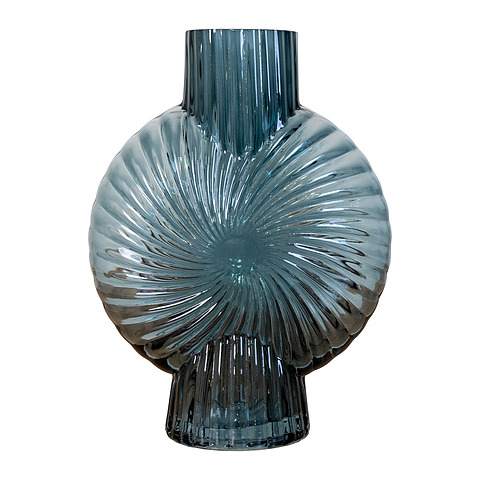 Vaza, 7x15.5x20.5 cm, stiklas (mėlyna)