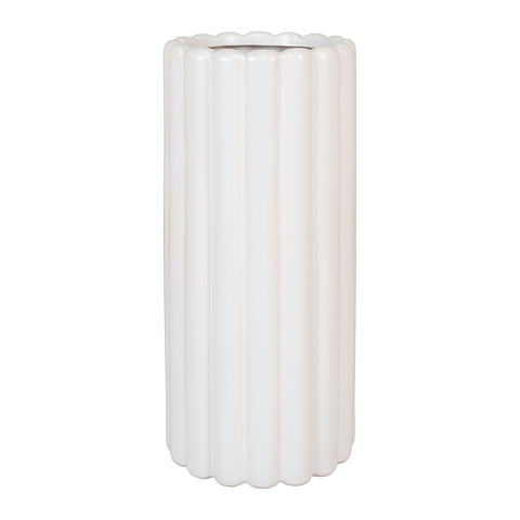 Vaza, 25x11 cm skersm., keramika (balta)