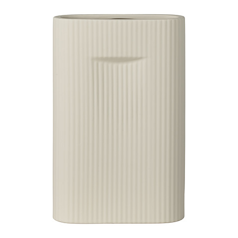 Vaza, 16.5x6.5x26 cm, keramika (pilka)